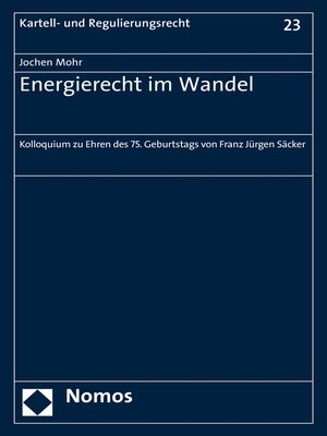 cover image of Energierecht im Wandel